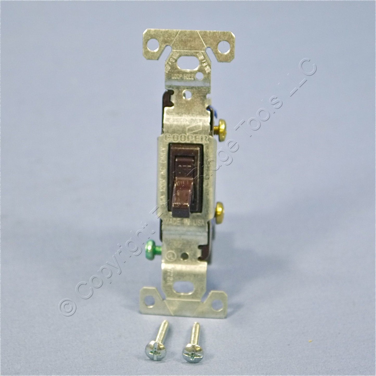 Ace 31116 Brown Residential Single Pole Toggle Wall Light Switch 15A 120V