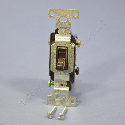 Ace 31118 Brown Residential Grade 3-Way Toggle Wall Light Switch 15A 120V