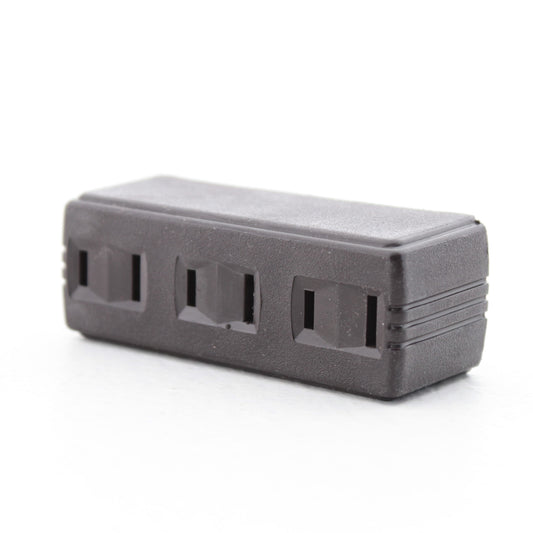 Ace 31160 Brown 2-Wire Polarized Triple Tap 15A Outlet Receptacle Adapter 125V