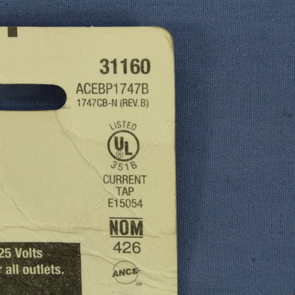 2 Ace Brown 2-Wire Polarized Triple Tap Outlet Receptacle Adapters 15A 31160