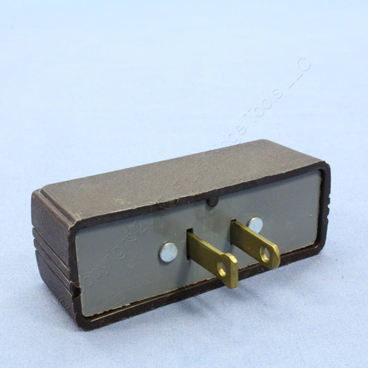 2 Ace Brown 2-Wire Polarized Triple Tap Outlet Receptacle Adapters 15A 31160