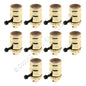 10 Turn Knob 3-Way Light Socket Polished Brass Lampholders Electrolier 1/8" IPS