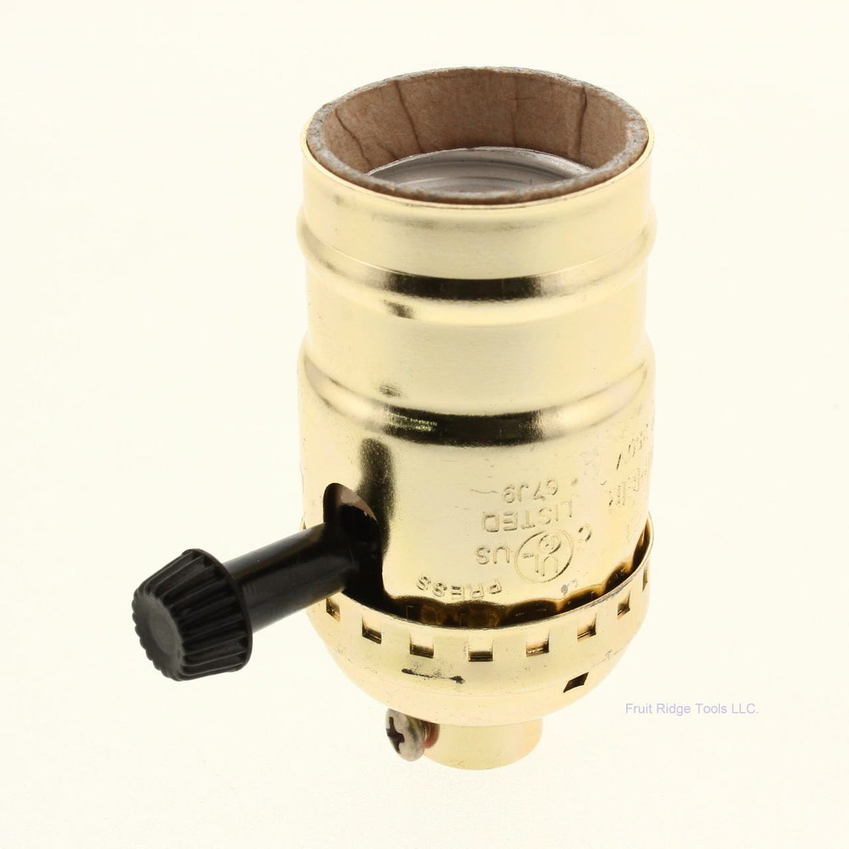 Turn Knob 3-Way Light Socket Polished Brass Lampholder Electrolier 1/8" IPS 250W
