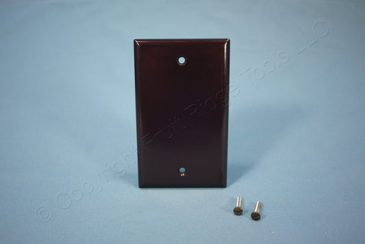 ACE 31208 Brown 1-Gang Blank Plastic Standard Wallplate Cover Plate Box Mount