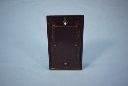 ACE 31208 Brown 1-Gang Blank Plastic Standard Wallplate Cover Plate Box Mount