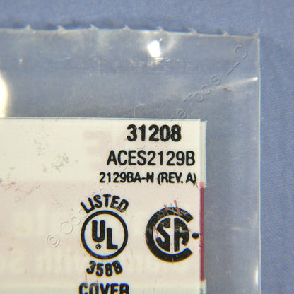 ACE 31208 Brown 1-Gang Blank Plastic Standard Wallplate Cover Box Mount 4-pack