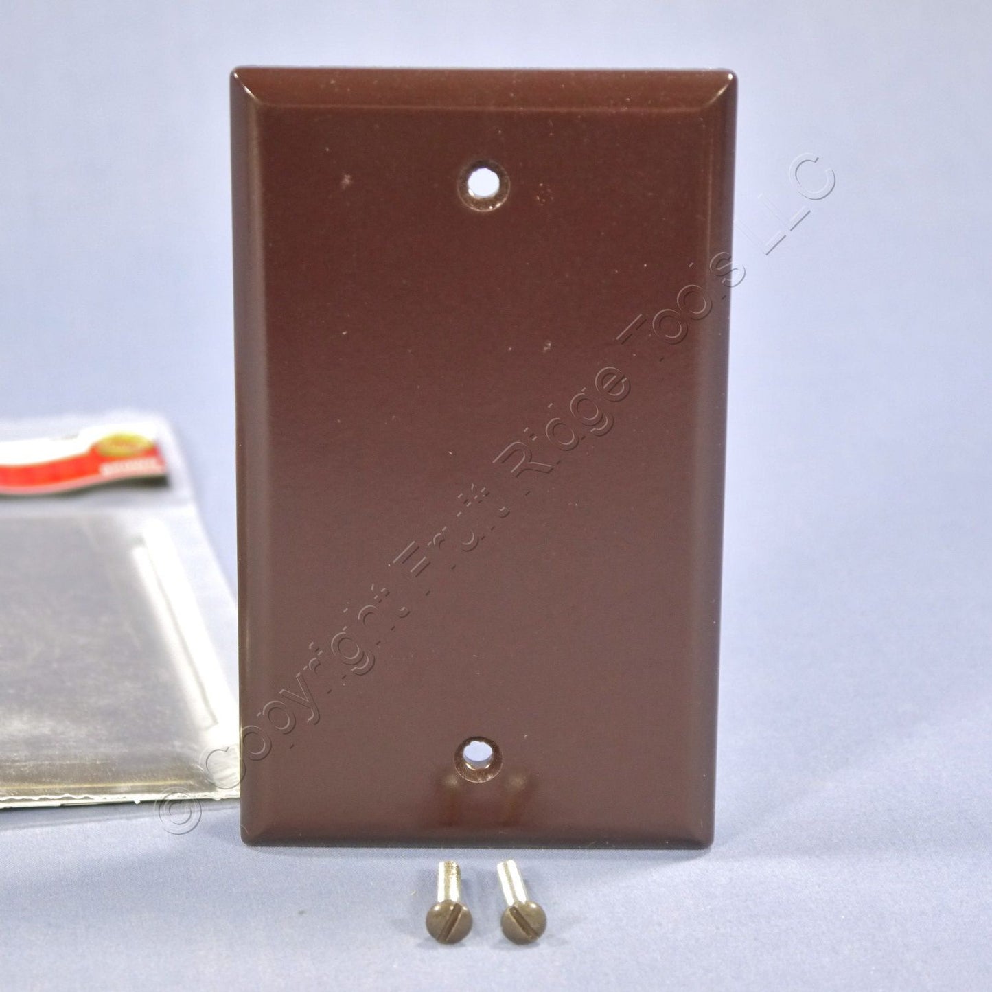 ACE 31208 Brown 1-Gang Blank Plastic Standard Wallplate Cover Box Mount 4-pack