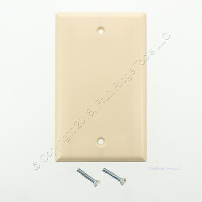 Ace Ivory 1-Gang Standard Thermoset Plastic Blank Cover Wallplate 31209