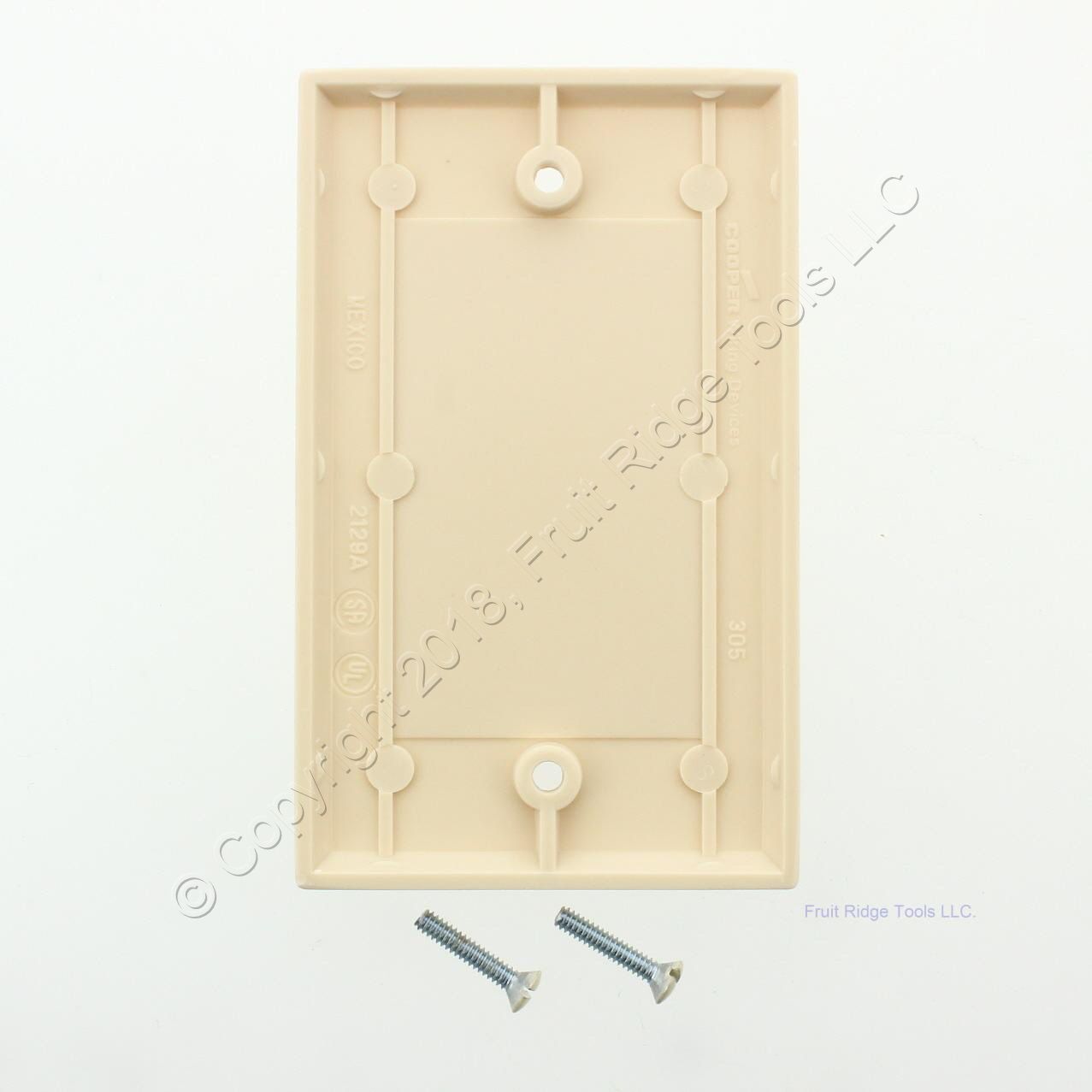 10 Ace Ivory 1-Gang Standard Thermoset Plastic Blank Cover Wallplates 31209