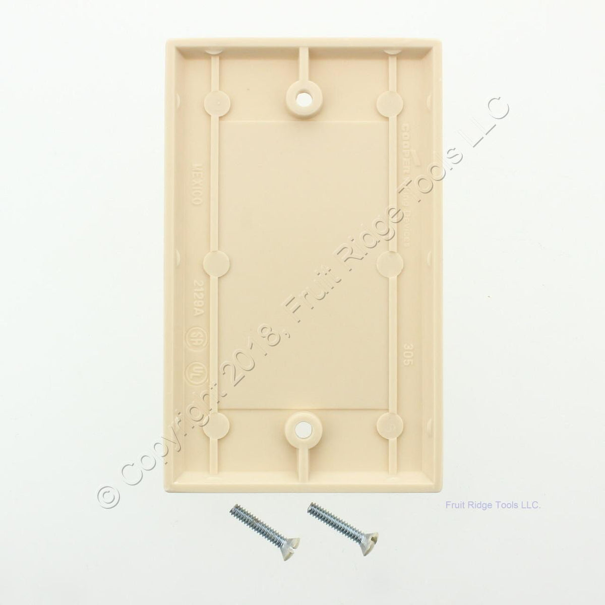 Ace Ivory 1-Gang Standard Thermoset Plastic Blank Cover Wallplate 31209