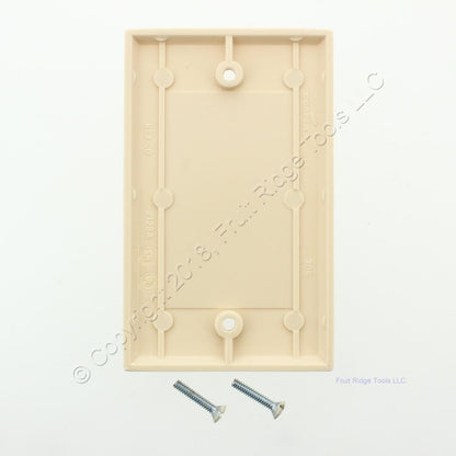 Ace Ivory 1-Gang Standard Thermoset Plastic Blank Cover Wallplate 31209