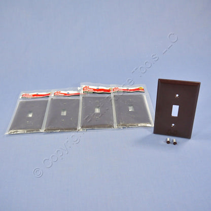 ACE 31210 Brown 1-Gang Toggle Switch Plastic Standard Wallplate Covers 5-pack