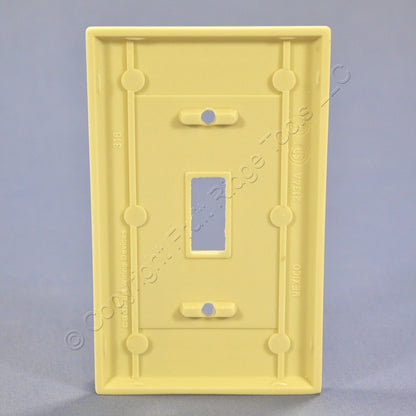ACE 31211 Ivory 1-Gang Toggle Switch Plastic Standard Size Wallplate Cover Plate
