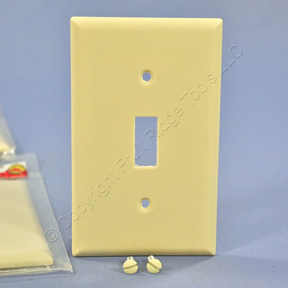ACE 31211 Ivory 1-Gang Toggle Switch Plastic Standard Wallplate Covers 5-pack