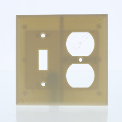 ACE 31221 Ivory 2-Gang Toggle Switch Duplex Outlet Plastic Standard Wallplate