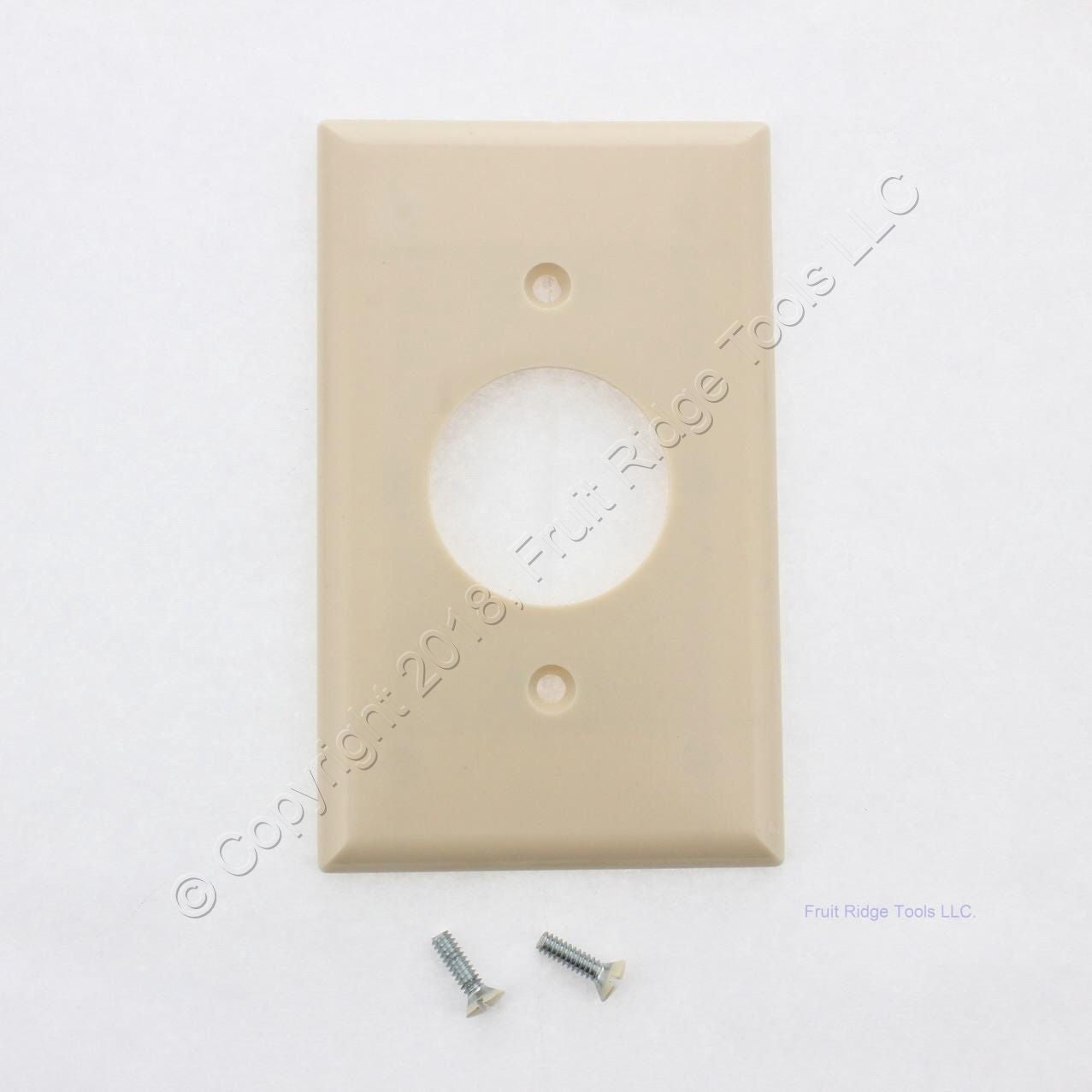 Ace 31224 Ivory 1-Gang Standard Thermoset 1.406" Hole Single Outlet Wallplates