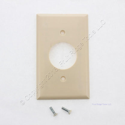 Ace 31224 Ivory 1-Gang Standard Thermoset 1.406" Hole Single Outlet Wallplates