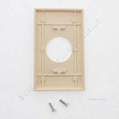 Ace 31224 Ivory 1-Gang Standard Thermoset 1.406" Hole Single Outlet Wallplates