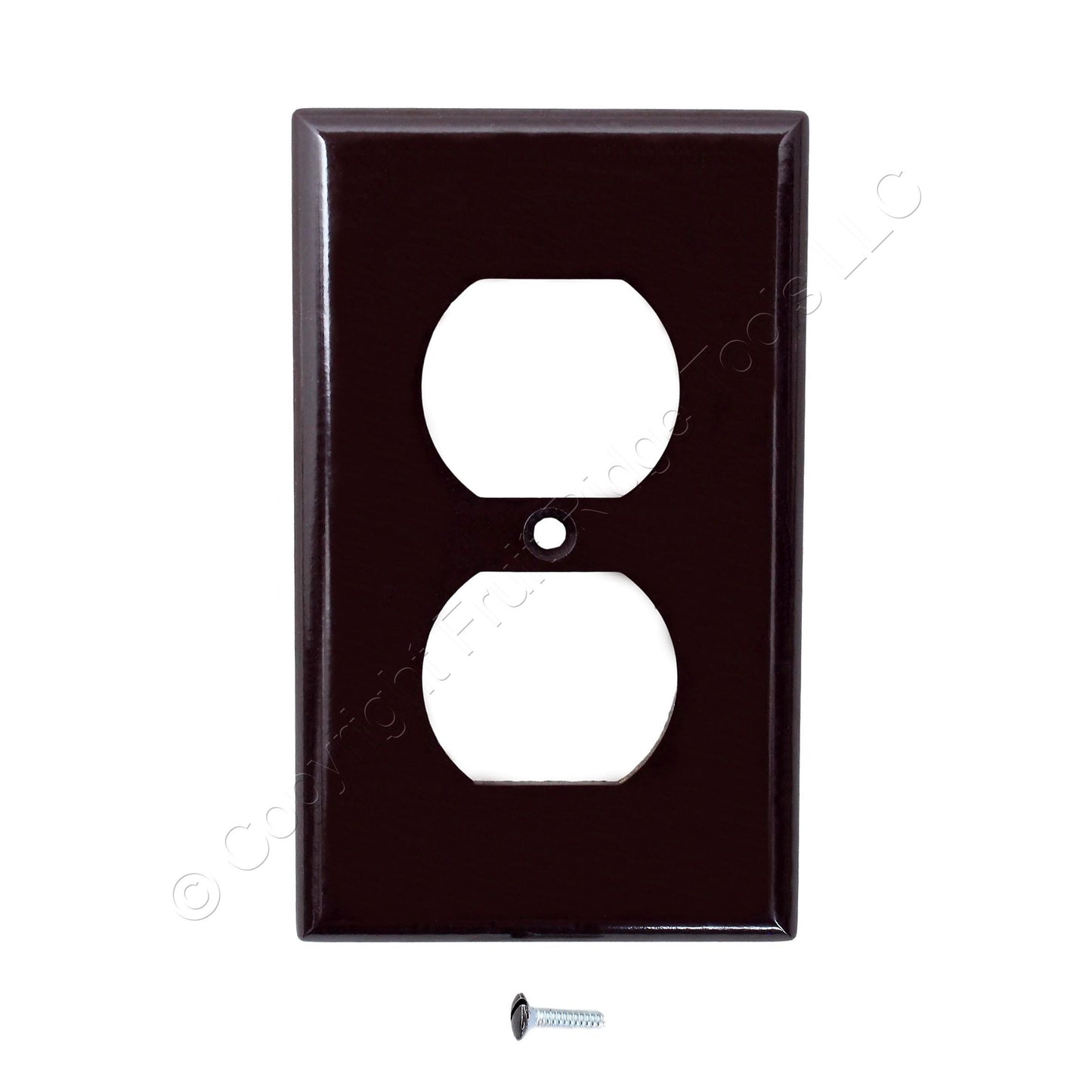 Ace Brown 1-Gang Standard Receptacle Wallplate Duplex Outlet Plastic Cover 31225
