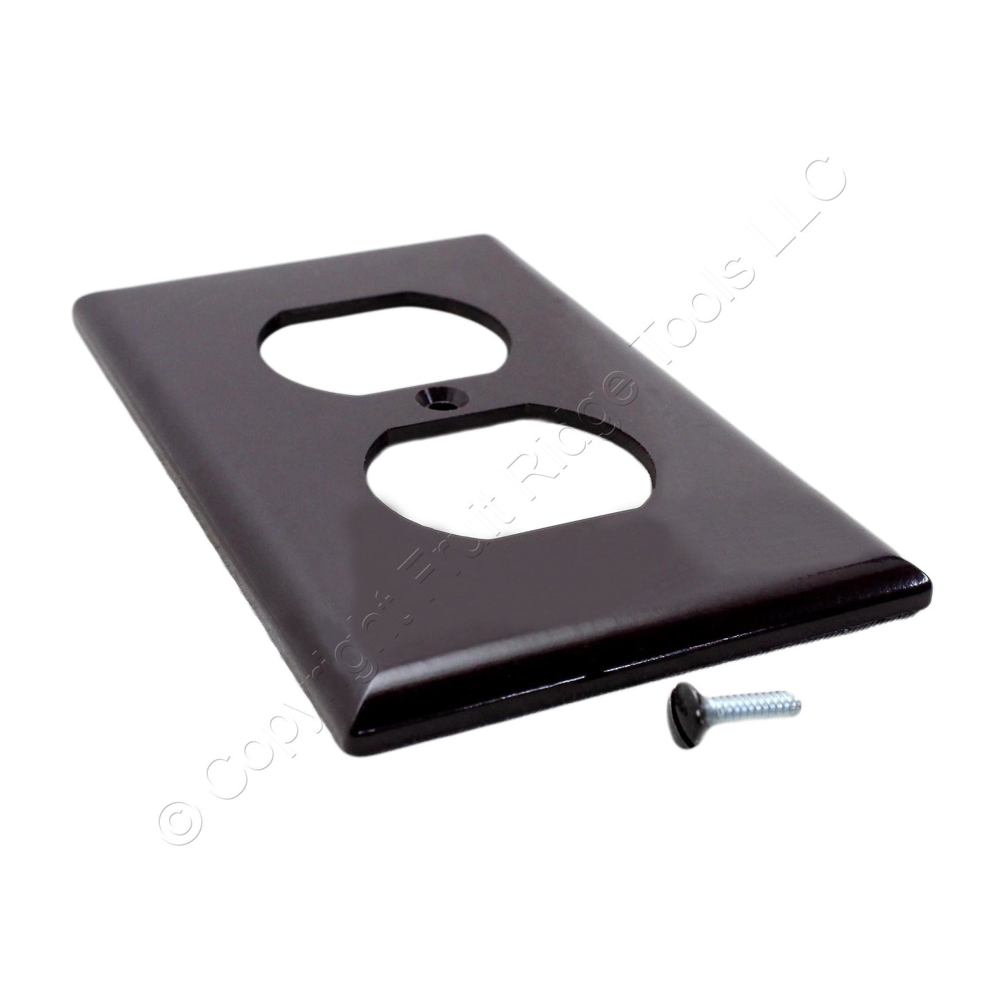 Ace Brown 1-Gang Standard Receptacle Wallplate Duplex Outlet Plastic Cover 31225