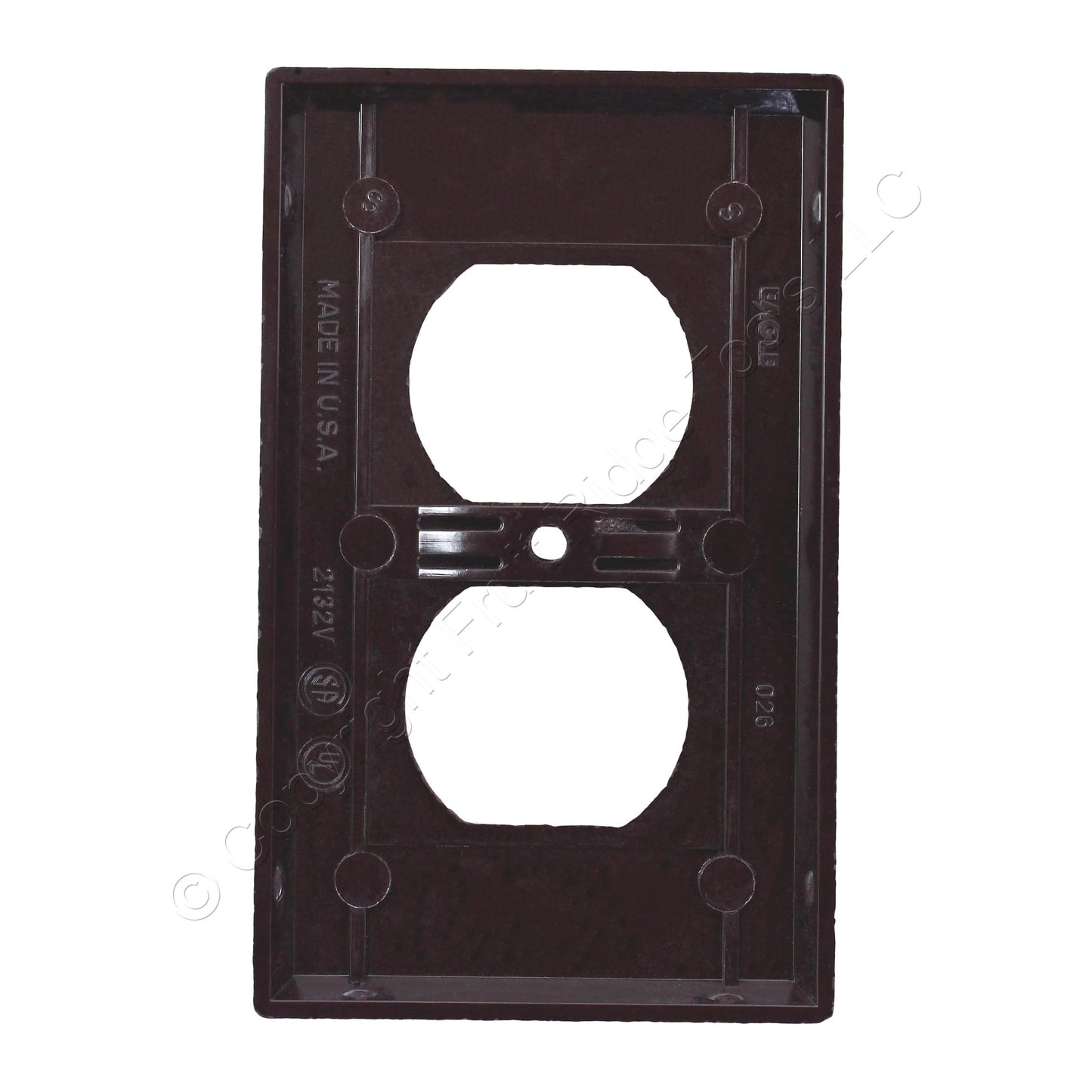 Ace Brown 1-Gang Standard Receptacle Wallplate Duplex Outlet Plastic Cover 31225