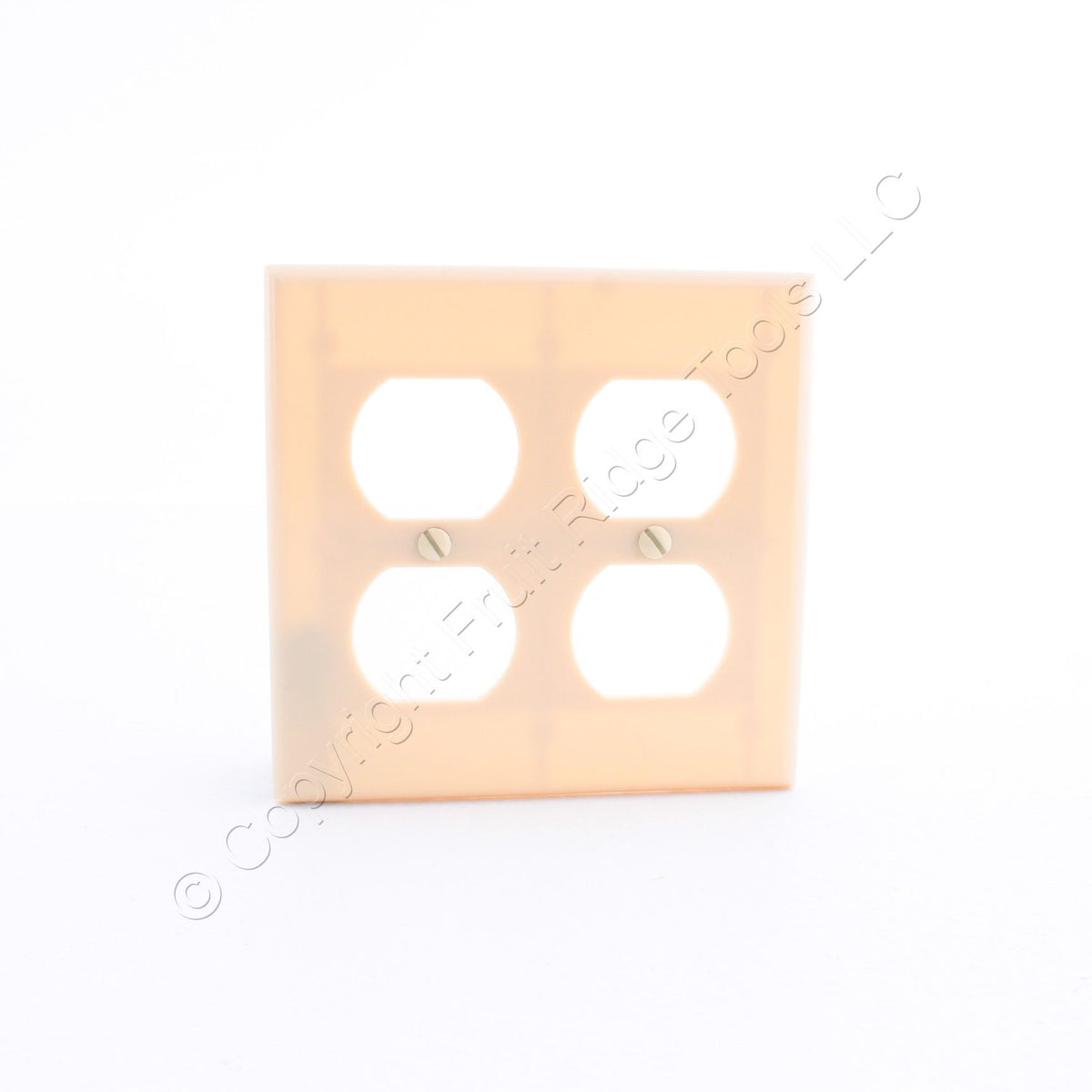 10pk Ace 2-Gang Duplex Outlet Receptacle Plastic Wallplate Standard Covers Ivory