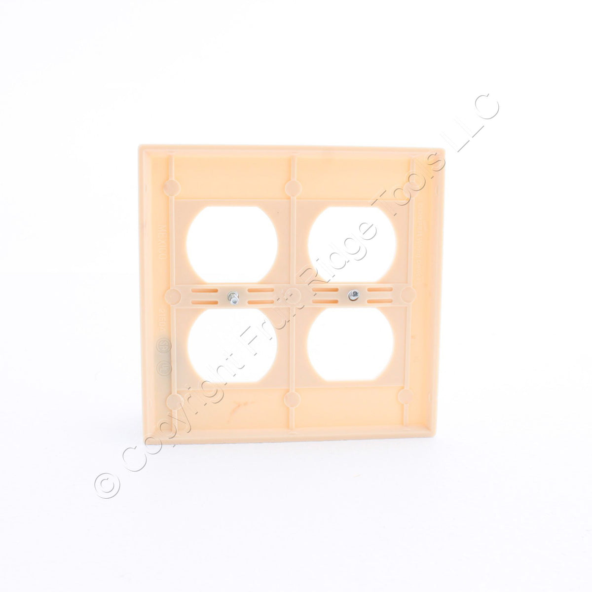 5pack Ace 2-Gang Duplex Outlet Receptacle Plastic Wallplate Standard Cover Ivory