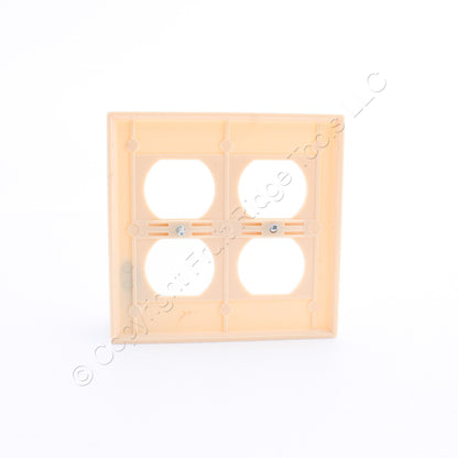 5pack Ace 2-Gang Duplex Outlet Receptacle Plastic Wallplate Standard Cover Ivory