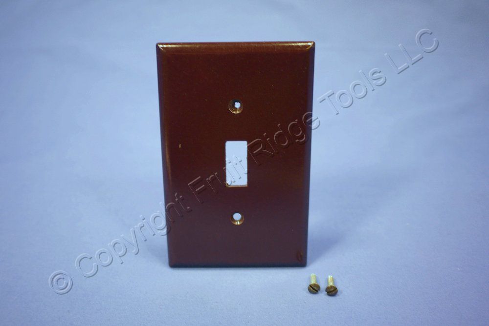 ACE 31231 Brown 1-Gang Toggle Switch Plastic Mid-Size Wallplate Cover Plate