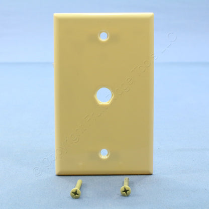 ACE 31457 Ivory 1-Gang Phone .375" Plastic Standard Wallplate Cover Box Mount