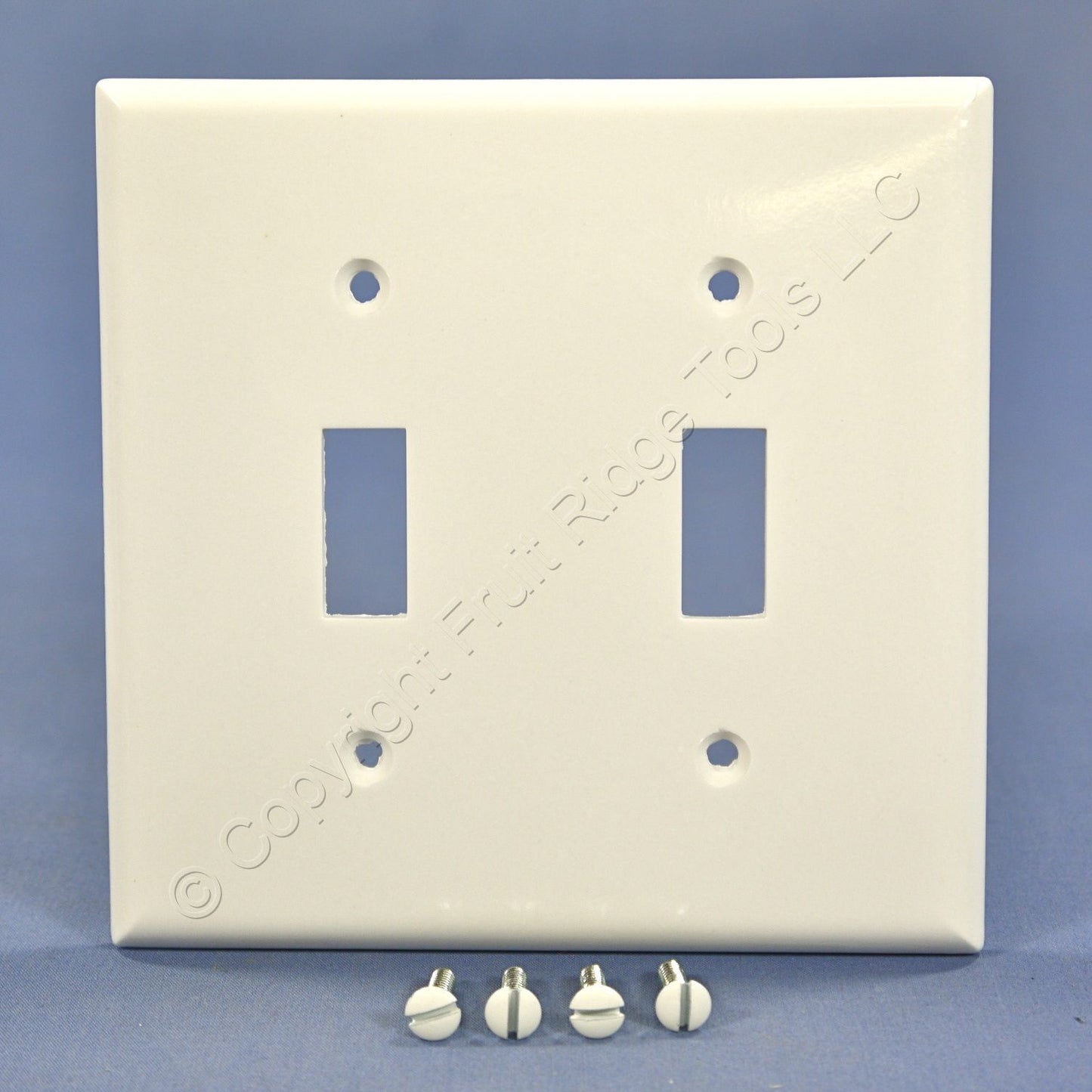 ACE 31591 Ivory 2-Gang Toggle Switch Plastic Standard Wallplate Covers 2-pack