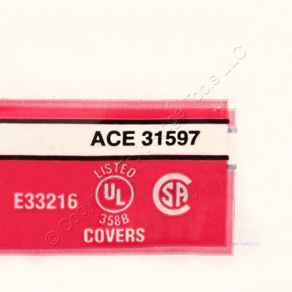 ACE 31597 White 2-Gang Duplex Outlet Plastic Standard Wallplate Receptacle Cover