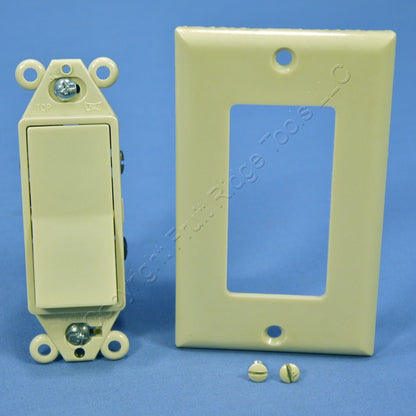 Ace 31613 Ivory Residential 3-Way Decorator Rocker On/Off Wall Light Switch 15A
