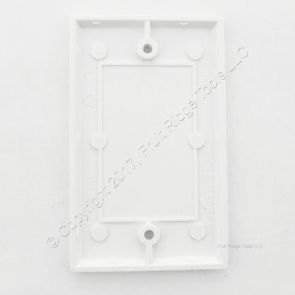 ACE 32472 White 1-Gang Blank Plastic Standard Wallplate Cover Plate Box Mount