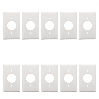 10pk ACE Outlet Thermoset White 1.406 Receptacle Single Standard Wallplate 32476