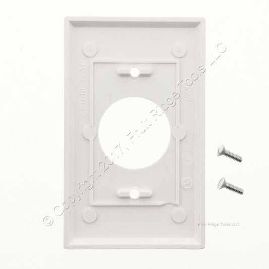 ACE 32476 Outlet Thermoset 1-Gang White 1.406" Receptacle Standard Wallplate