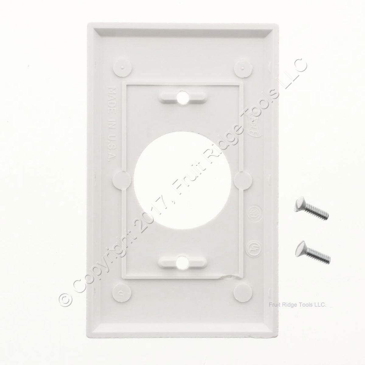 ACE 32476 White 1-Gang Outlet 1.406" Receptacle Single Standard Thermoset Covers