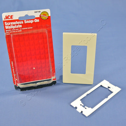 ACE 3267168 Ivory 1-Gang Decorator Unbreakable Nylon Standard Wallplate Cover