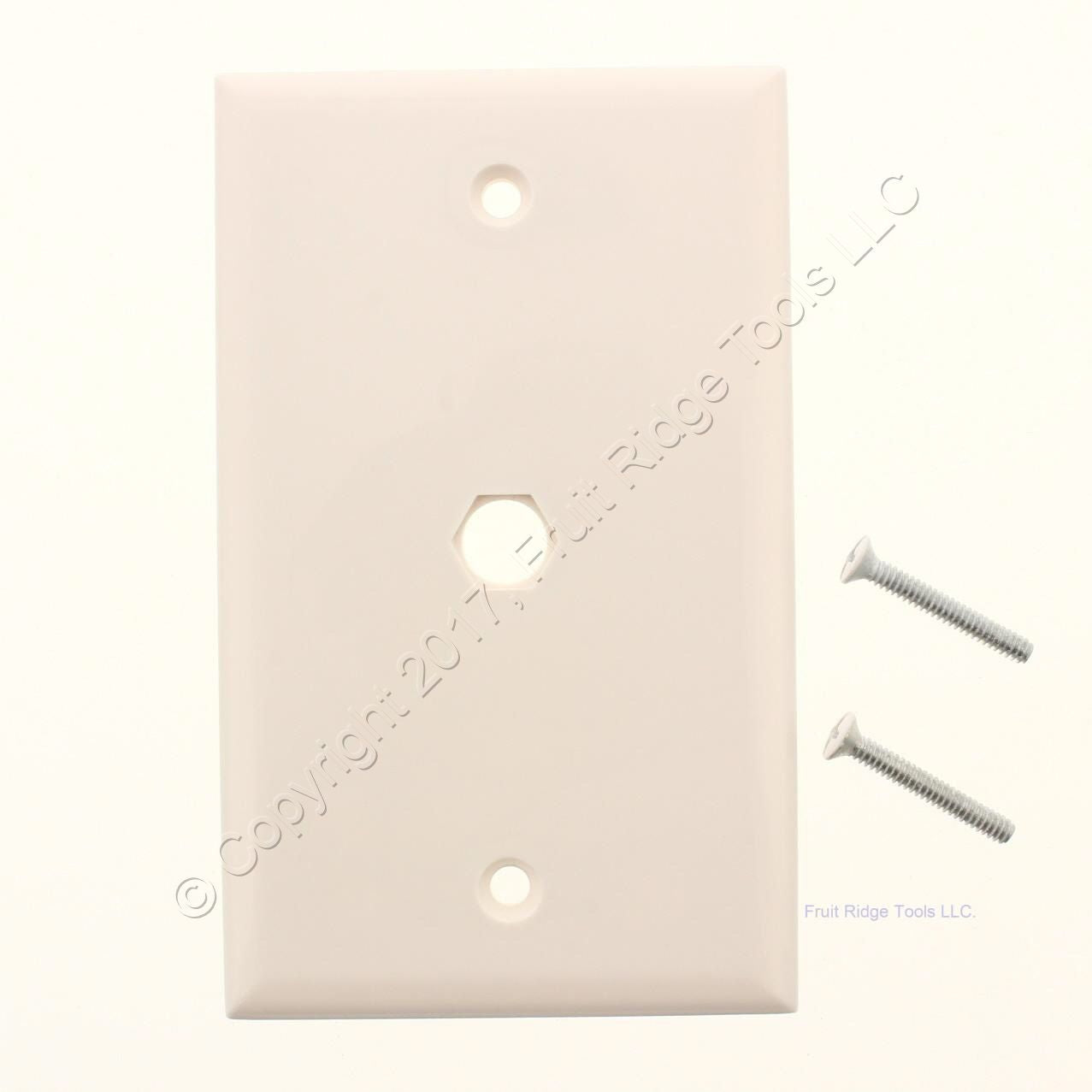 ACE 34627 White 1-Gang Phone .406" Plastic Standard Wallplate Cover Box Mount