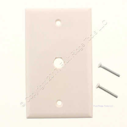 ACE 34627 White 1-Gang Phone .406" Plastic Standard Wallplate Cover Box Mount