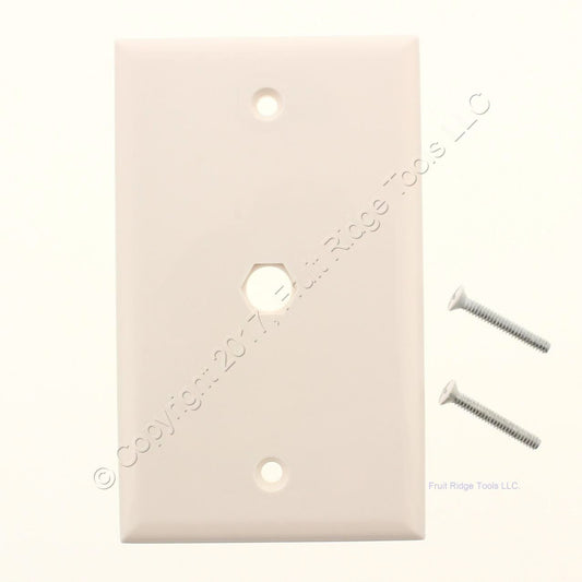 ACE 34627 White 1-Gang Phone .406" Plastic Standard Wallplate Cover Box Mount