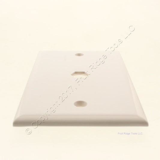 ACE 34627 White 1-Gang Phone .406" Plastic Standard Wallplate Cover Box Mount