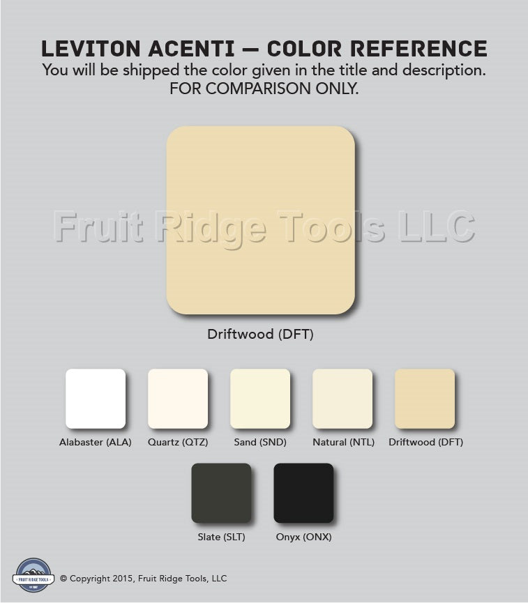 Leviton AC643-DFT Driftwood Quickport Acenti 3-Port Wallplate 1-Gang Insert