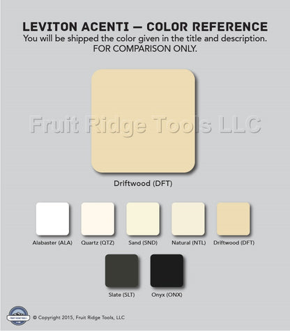 Leviton AC643-DFT Driftwood Quickport Acenti 3-Port Wallplate 1-Gang Insert