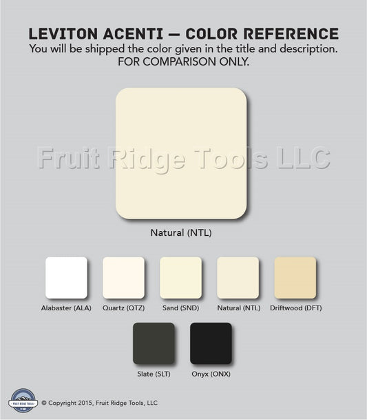 Leviton ACWP6-NTL Natural 6-Gang Acenti Screwless Wallplate with Alignment Cover