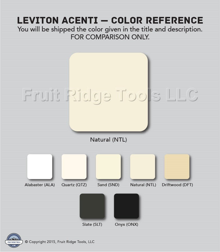 Leviton AC646-NTL Natural Acenti 1-Gang 6-Port Wallplate Cover Insert Quickport