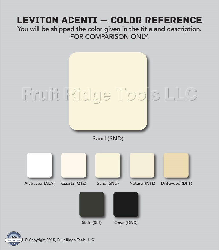 Leviton AC643-SND Sand Acenti Quickport 1-Gang 3-Port Wallplate Insert Cover
