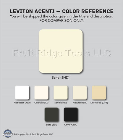 Leviton AC642-SND Sand Quickport Acenti 1-Gang 2-Port Polymer Wallplate Insert