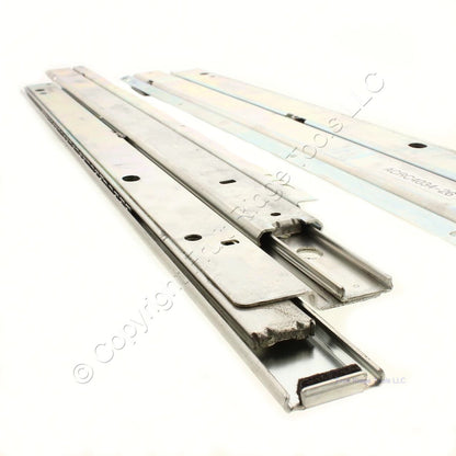 Pair Accuride Zinc Finish 26" Left And Right Full Extension Heavy Duty Slide