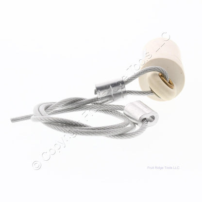 Advanced Devices/Marinco Mini Cam Plug Female White Cap w/ Lanyard CLMFC-B